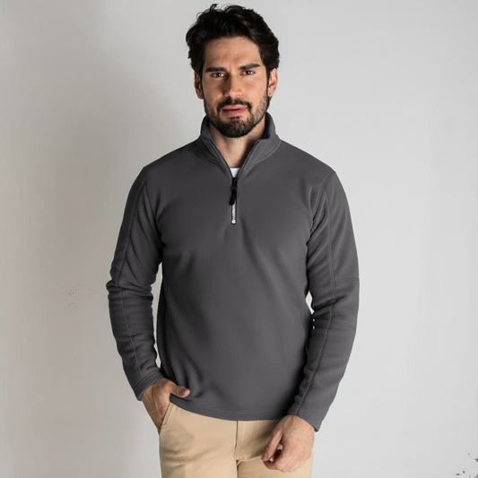 Cotton Sweater with Zipper